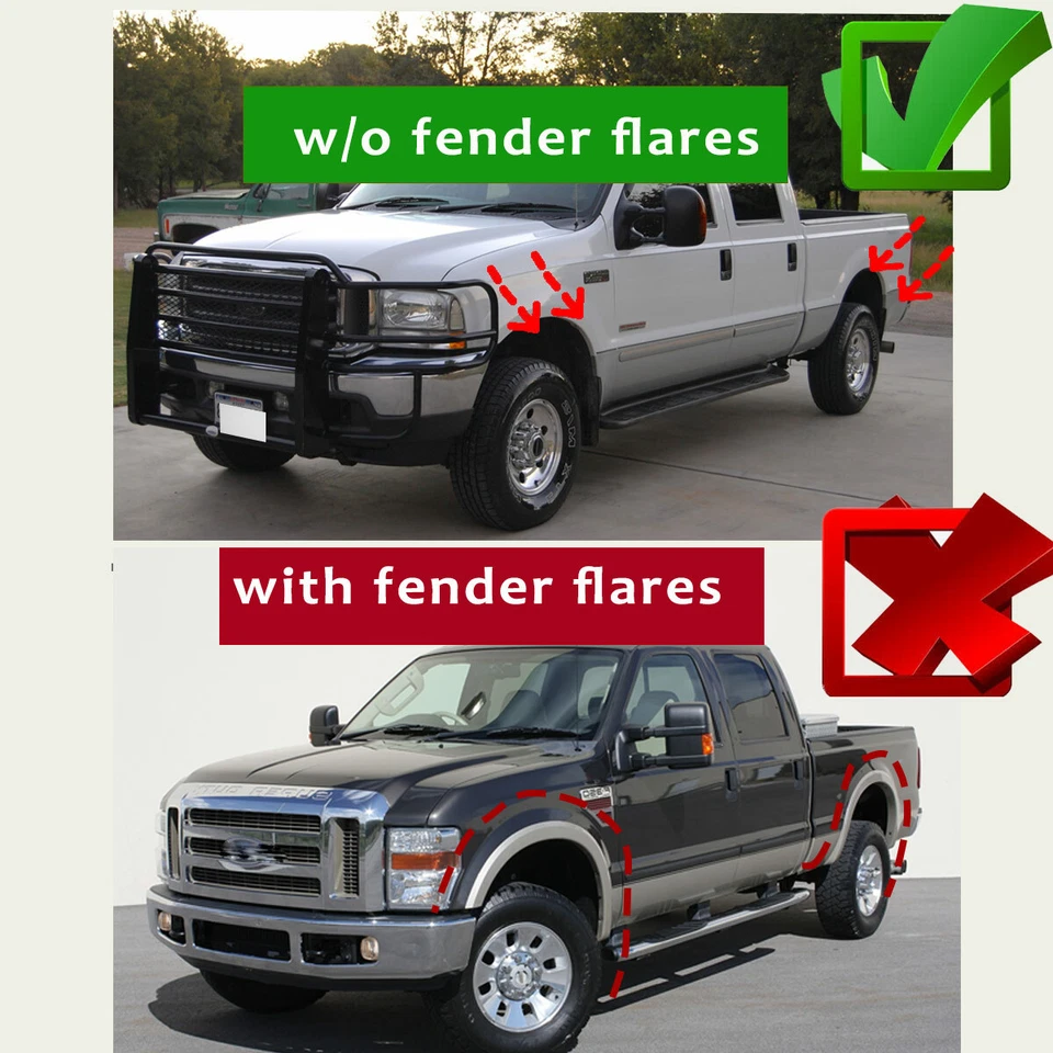 For Ford F-250 F-350 F-550 Super Duty Splash Guards Mud Flpas W/O WHEEL LIPS - Image 2 of 4