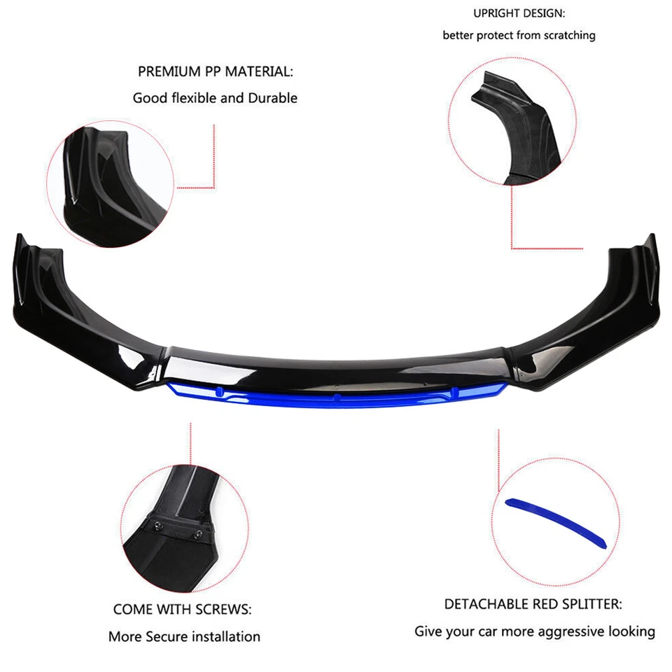Parachoques delantero alerón labio inferior divisor + varillas de puntal para Mazda Protege5 2002 2003 Foto 3 de 4
