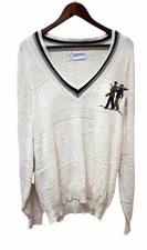 Vintage Carmel Men's L Golf Embroidery Colton Pull-Over Knit Sweater Made in USA