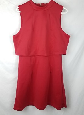 Lavish Alice Dress size 16 sleeveless Red double layer look Womens