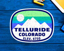 Skiing Telluride Colorado Sticker Decal 3.7" Snowboarding Ski Vinyl