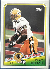 1988 Topps Football Johnny Holland Rookie Card #322. rookie card picture