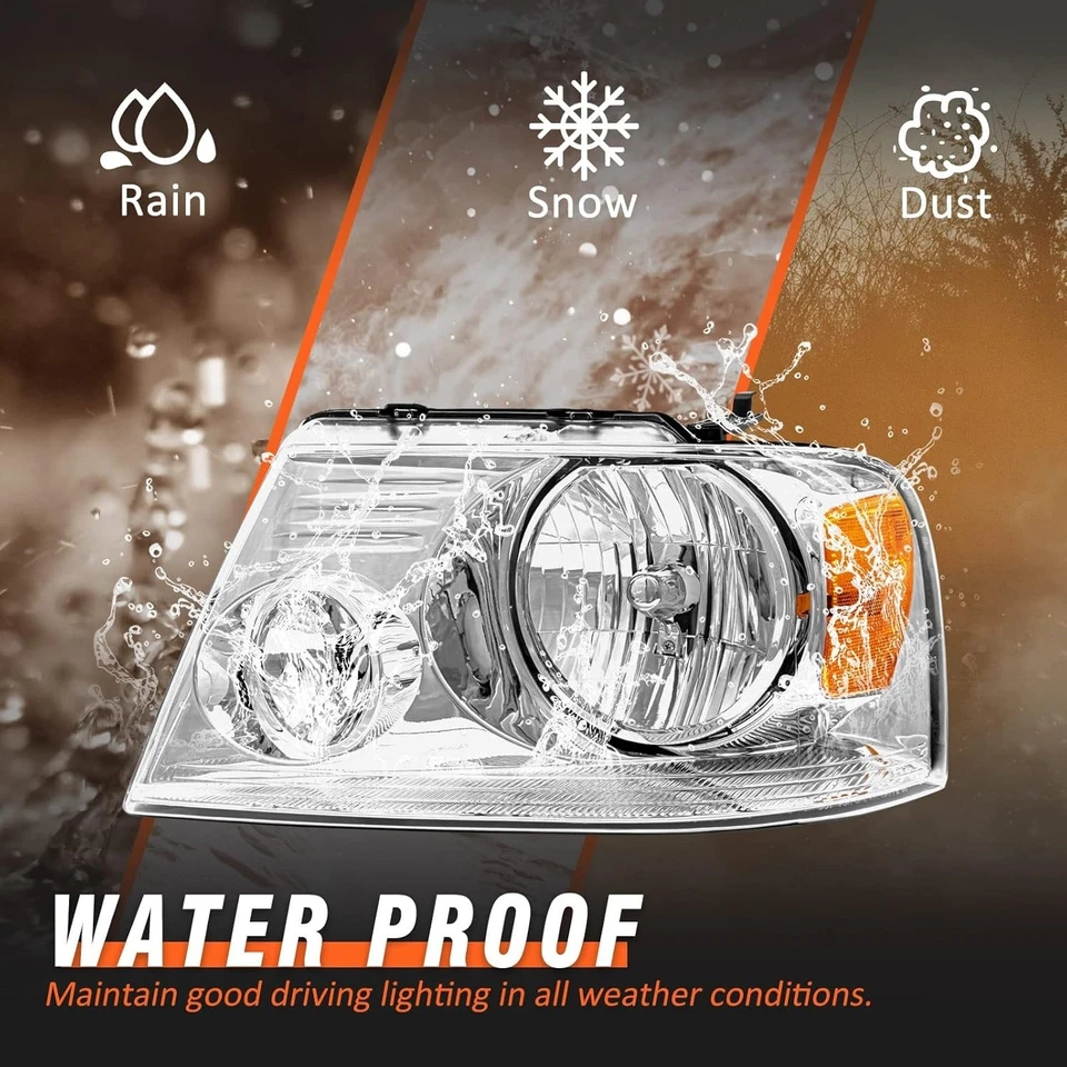 Conjunto de Faros Para Ford F150 2004-2008 Lincoln Mark LT 2006-2008 Foto 4 de 4