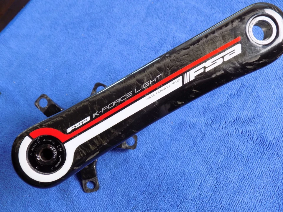 Brazos de manivela compactos de carbono ligero FSA K-FORCE CON ANILLO 110BCD 50T 172,5 MM MEGAEXO Foto 4 de 4