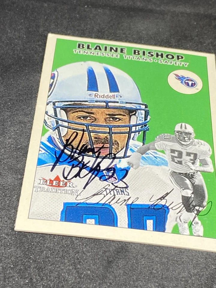 Blaine Bishop 2000 Fleer Tradition #204 Tennessee Titans Autographed Signed Card - Image 2 of 3