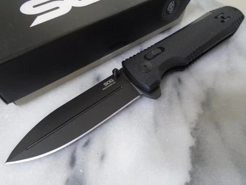 SOG Pentagon XR Blackout Ball Bearing Pivot Pocket Knife Dual Edge Tip 12610157 image 6