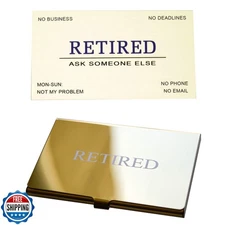 RXBC2011 Retired Business Cards Funny Retirement Gift (Pack of 50