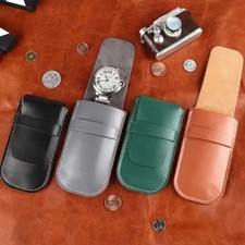 Premium Leather & Flannel Anti-Dust Watch Travel Pouch & Jewellery Organiser Bag