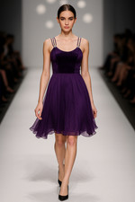 VTG Jessica McClintock Gunne Sax Fairy Purple Satin Velvet Dress Whimsygoth