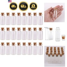 24PCS 10ml Glass Bottles Mini Vials with Cork Stoppers for DIY Decoration and...
