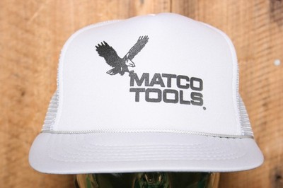 Vintage MATCO TOOLS Eagle Gray Mesh OSFA Snapback Foam Front Rope Trucker Hat