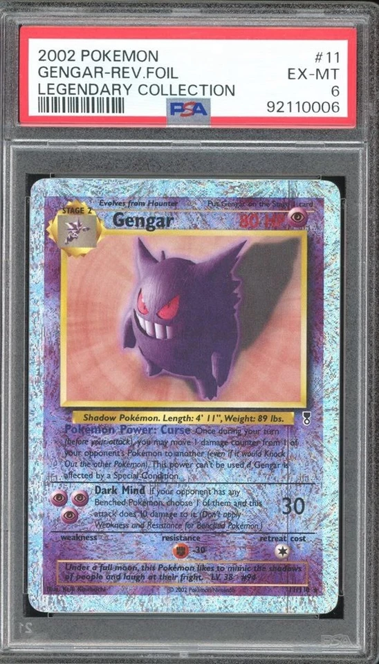 CARTÃO POKÉMON GENGAR CLASSIFICADO! CARTÕES POKÉMON CLASSIFICADOS! ÓTIMO PRESENTE! - Imagem 3 de 4