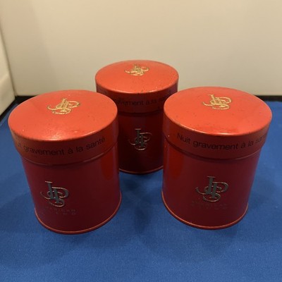 3x Vintage John Player Special American Blend Zigaretten Dosen Etuis rot & gold