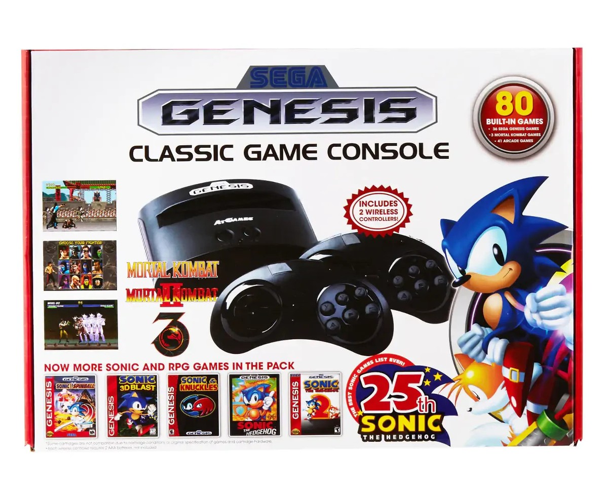 Sega Genesis Mini Console BUNDLE w/80 Built-In + 480 Game