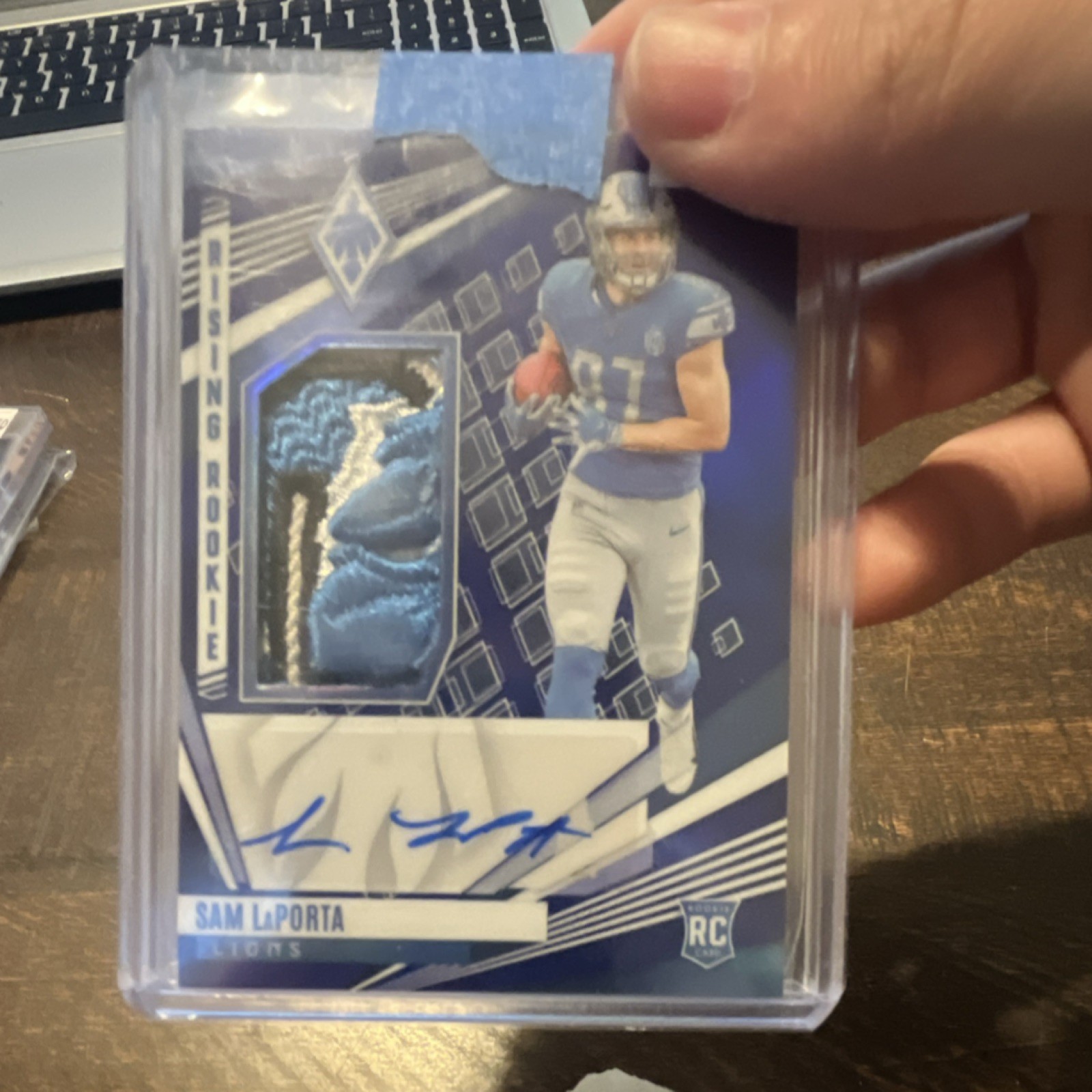 Panini 2023 Phoenix Rising Rookie Auto Hat /10 Sam LaPorta Lions RMS-SLA