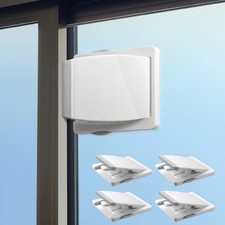 Sliding Door Lock, 4 Pack Child Safety Glass Lock 4 Pack, Gray