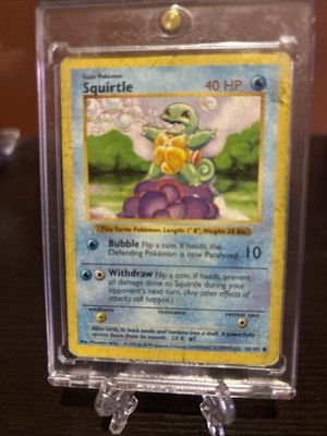 Pokemon Squirtle 63/102 1st Edition Shadowless Base Set Card | eBay
