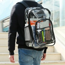 clear backpack heavy duty transparent bookbag