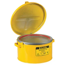 Justrite 10578 Benchcan,11.5Incandia,Steel,Yellow