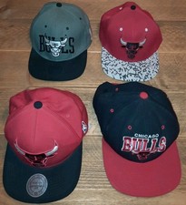 4 x Cappy Sammlung Cap Bulls Air Jordan Cleveland  Mitchell Ness NBA Chicago