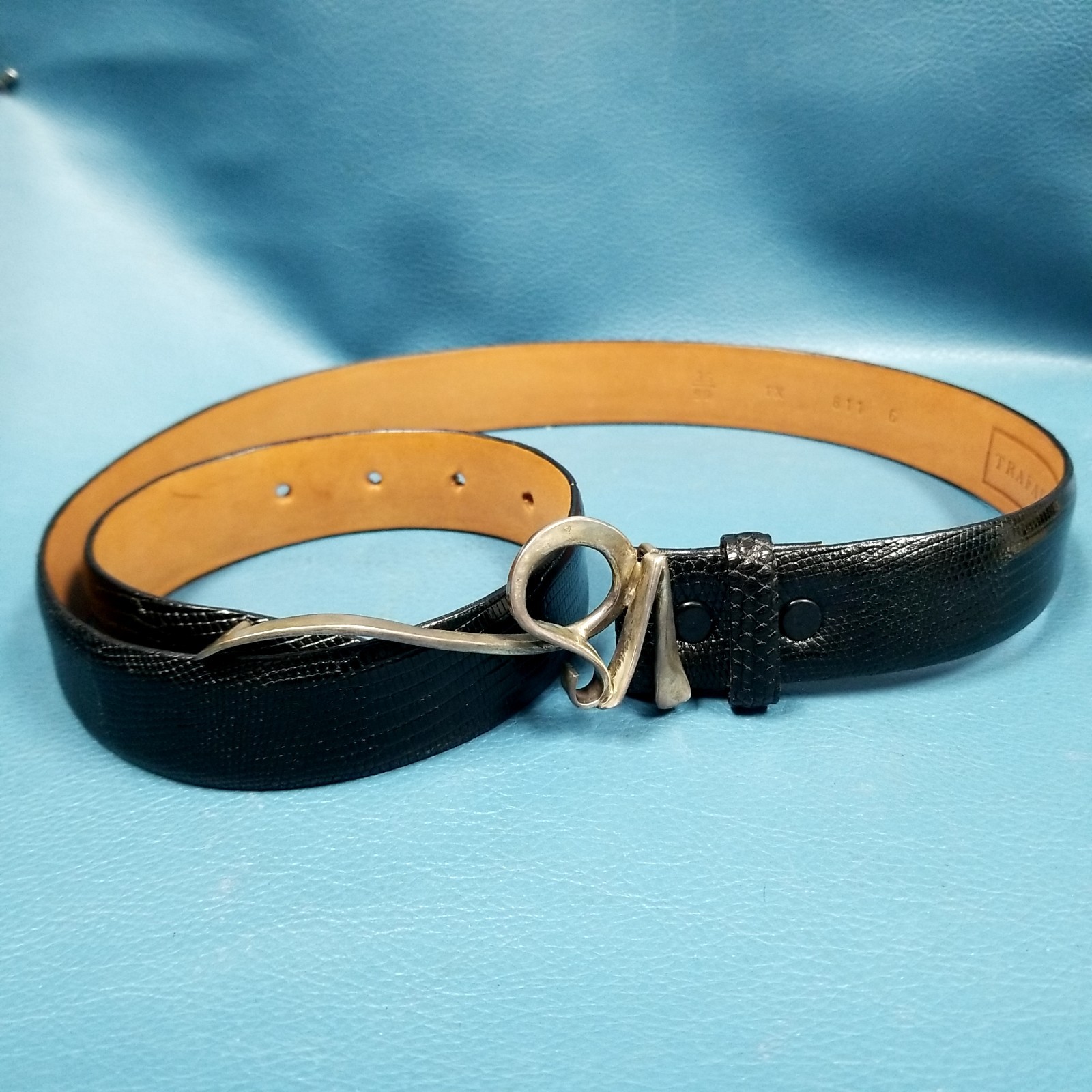 Trafalgar Black Java Lizard Leather VS Buckle Bel… - image 1