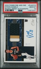 2022 Panini One And One Rookie Patch Auto RC Dyson Daniels /99 PSA 10 POP 1