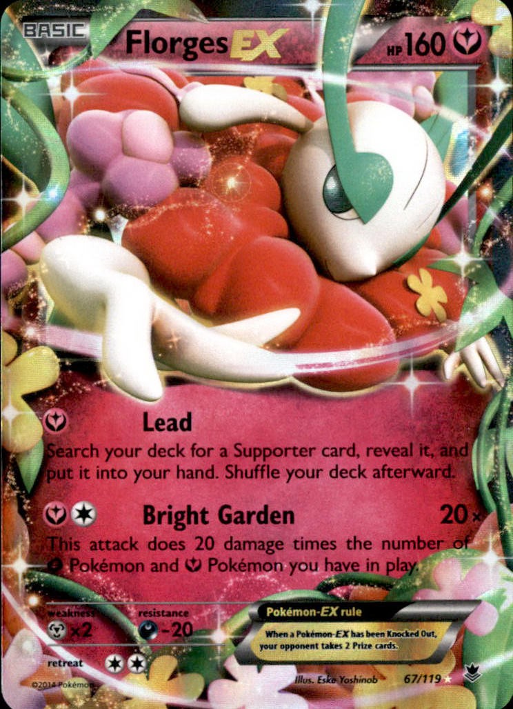 Florges EX 67/119 Holo EX Rare Phantom Forces Pokemon NM/LP
