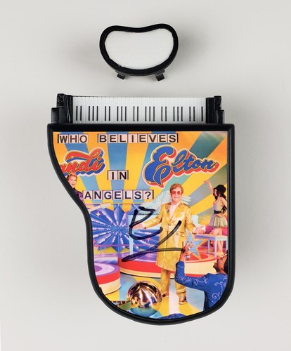 Elton John Autographed Signed Custom Toy Mini Piano Who Believes in Angels ACOA