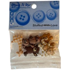 Dress It Up Stuffed With Love Buttons - Shank Teddy Bear Monkey Giraffe 154