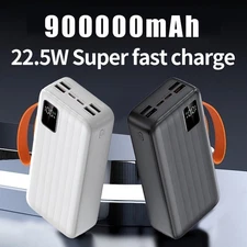 Power Bank 900000mAh Fast Charging Built in 2 Cables Battery Pack for Cell Phone