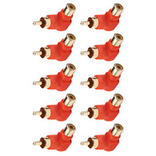 10PCS RCA Right Angle Connector Plug Adapters 90 Degree Elbow Male To Female xx
