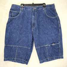 Vintage Karl Kani Denim Shorts Mens 42 Fits 40 Baggy Skater Hip Hop Y2K Grunge