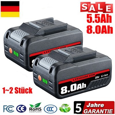 2x 8,0Ah Akku Für Einhell 18V Ersatzakku POWER X-CHANGE Lithium PXC Batterien