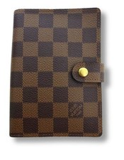   Near Mint  LOUIS VUITTON Damier Ebene Agenda MM Day Planner Cover R20240 Brown