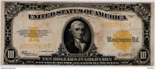 United States of America $10 Large Size Gold Certificate Banknote 1922