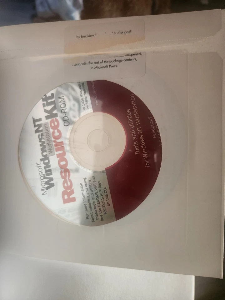 Microsoft Windows NT Workstation 4.0 CD Full Version  Factory Sealed - Image 3 of 3
