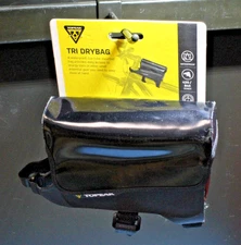Topeak Tri Dry Bag Black Waterproof Top Tube Bike Bag Pack Triathlon