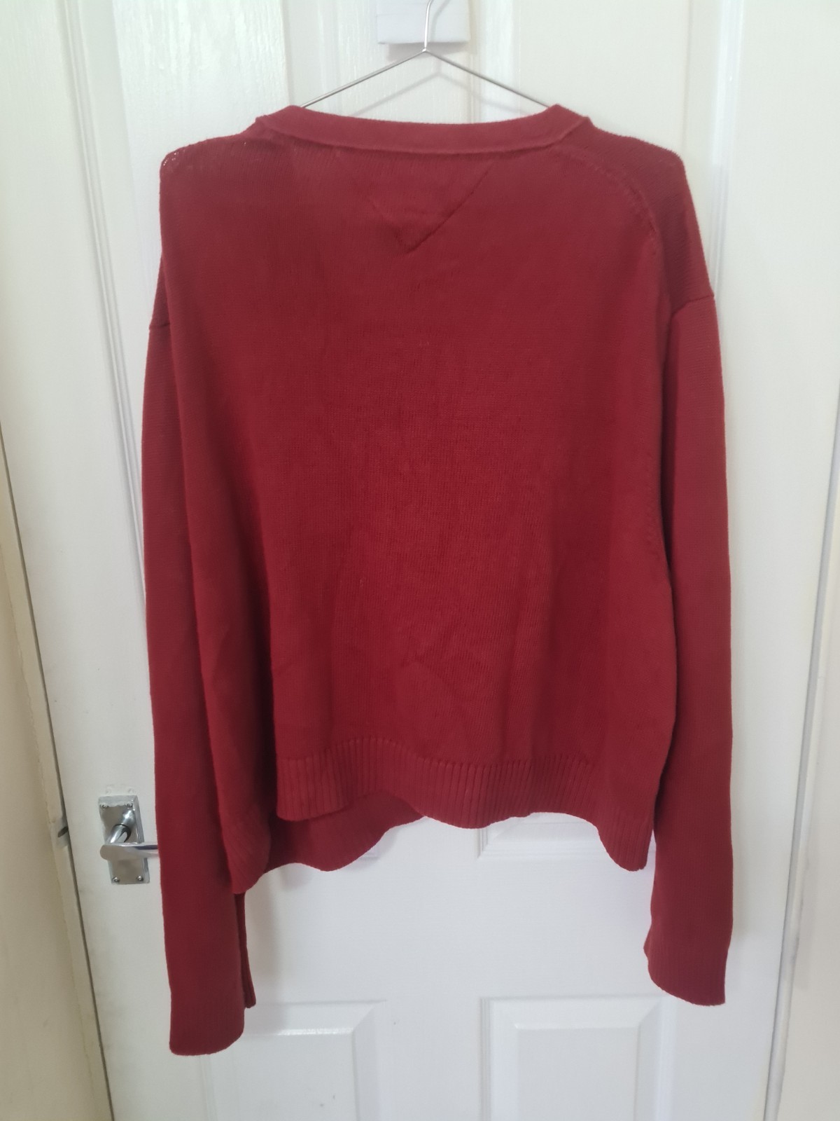 Tommy Jeans Plus essential badge cardigan in red image 5