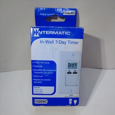 Intermatic EI500WC In-Wall 7-Day 120V Single-Pole Digital Timer Switch NIB