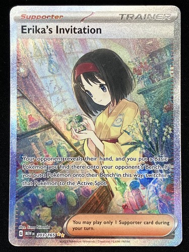 Erika's Invitation NM SIR 203/165 Sv: Scarlet & Violet 151 Pokemon TCG Holo