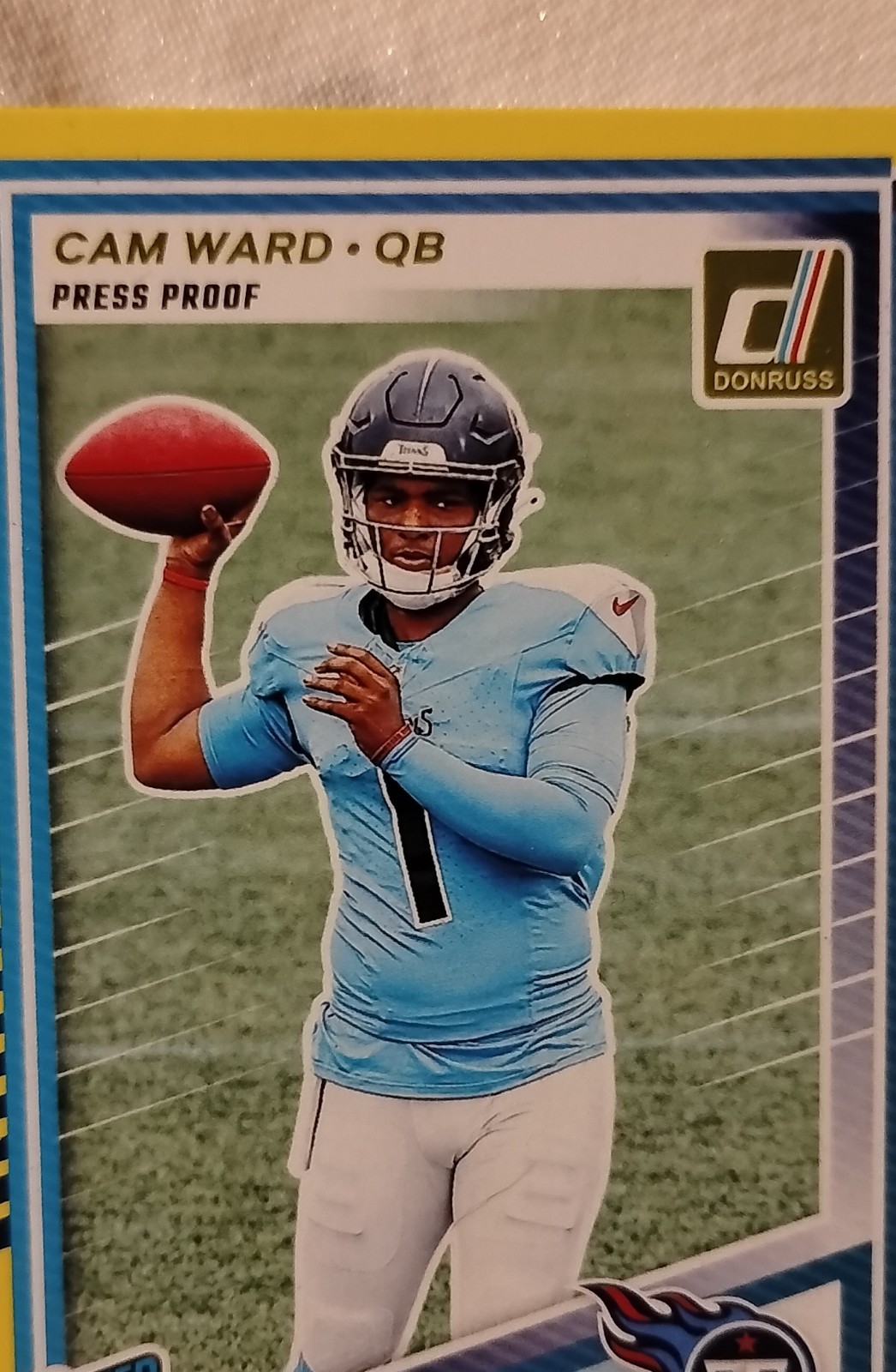 2025 Panini Donruss - Rated Rookie Cameron Ward #350 Press Proof Yellow (RC)