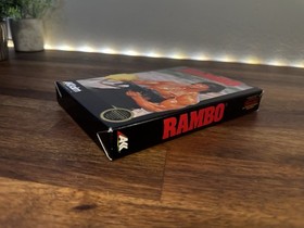 Rambo Complete in Box CIB (Nintendo, NES 1988) Great Shape w/Poster & Inserts!🔥