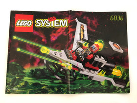 Vintage LEGO 6836 V-Wing Fighter (1997) - 100% Complete + Manual + Minifigure