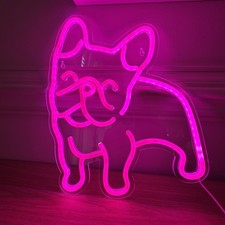 LED Neon Sign - Make it Glow - Frenchie Dog - Pop Art Decor - USB 5V