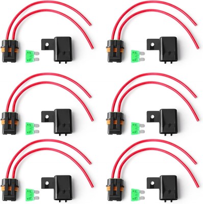Waterproof Inline Fuse Holder 12V 6 Pack 30A Weatherproof Automotive Marine