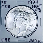 1924 P BU GEM PEACE SILVER DOLLAR UNC MS+++ U.S. MINT RARE COIN 8832