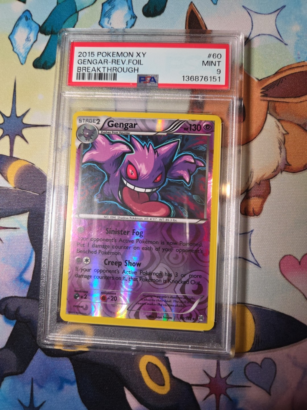 Gengar 60/162 Breakthrough Reverse Holo PSA 9