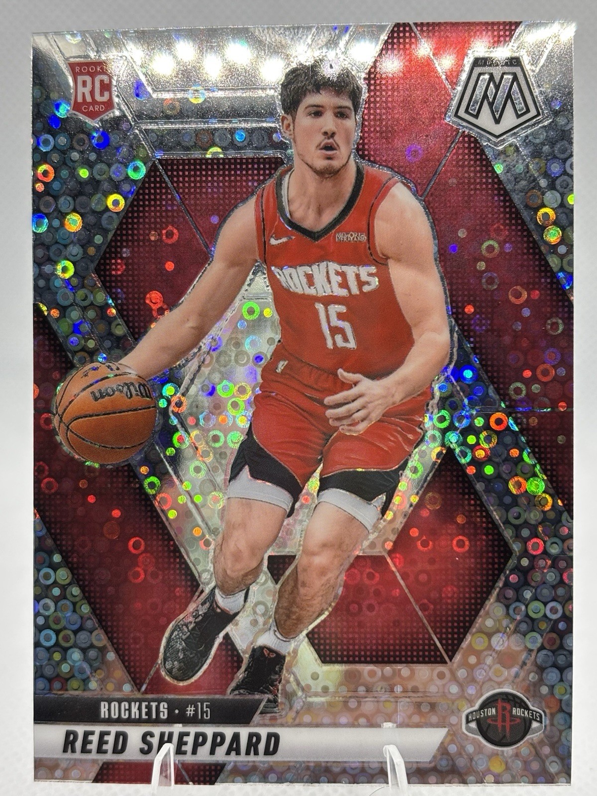 2024-25 Panini Mosaic Rookies Reed Sheppard #249 Silver Disco Prizm (RC)