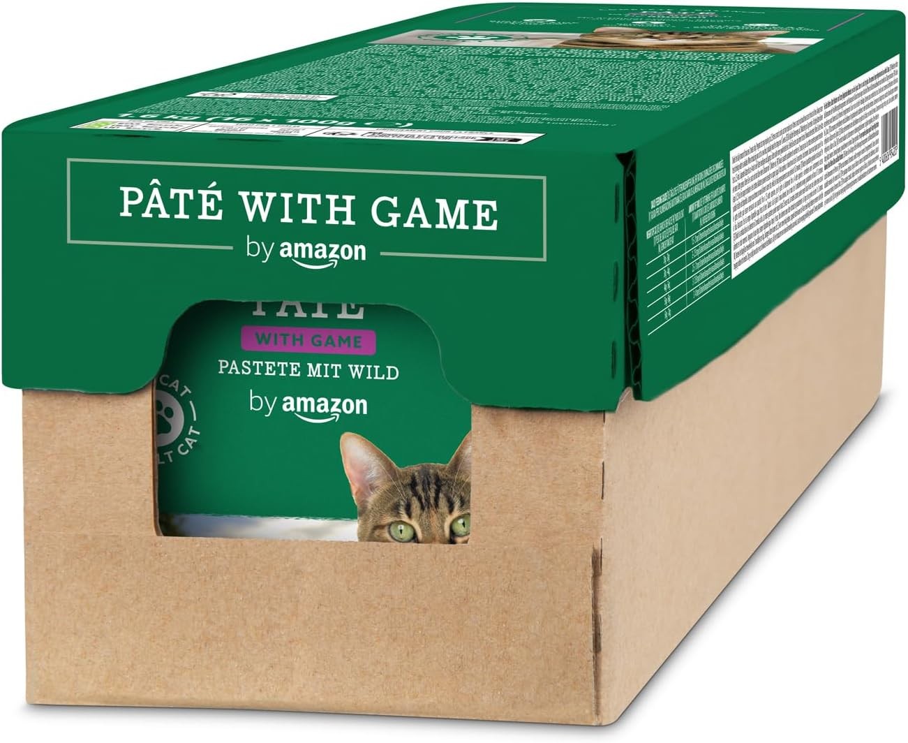 by Amazon Wet Cat Food - Paté with Game, 100g, Pack of 16