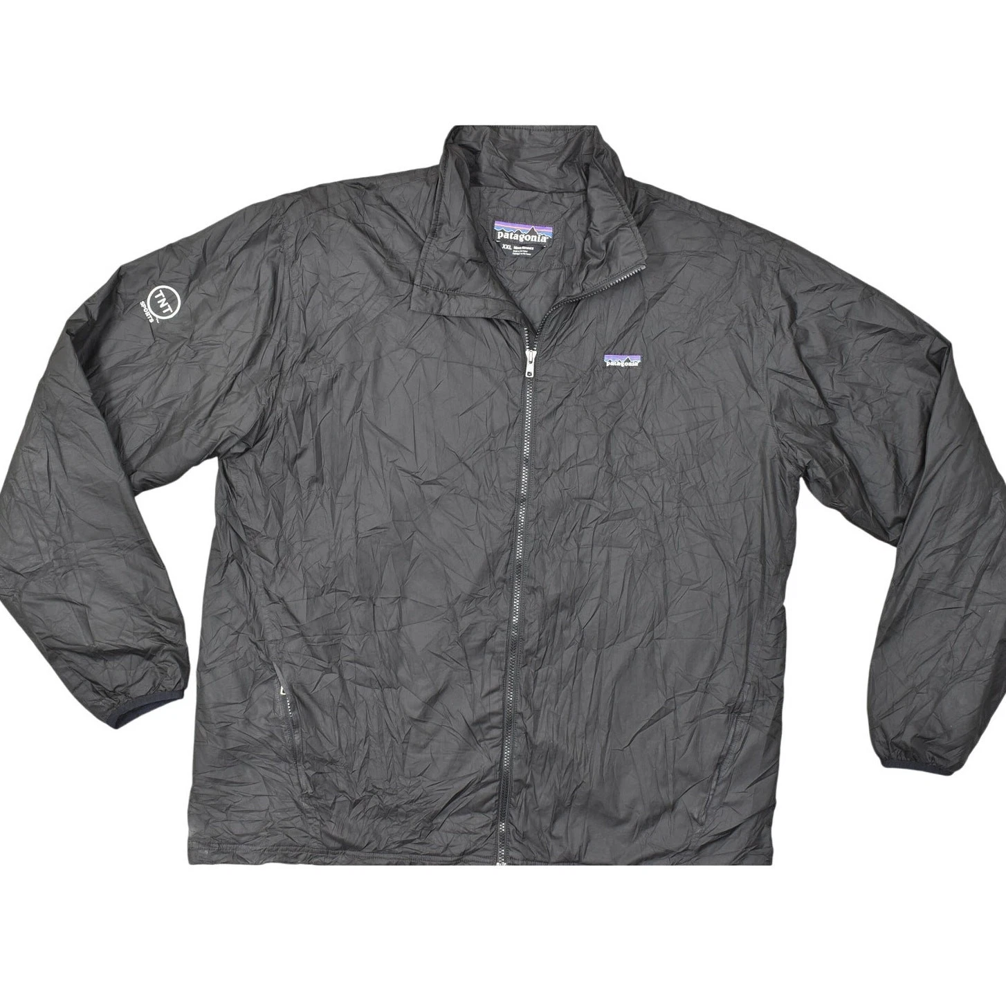 patagonia full zip polyester solid see logo jacket